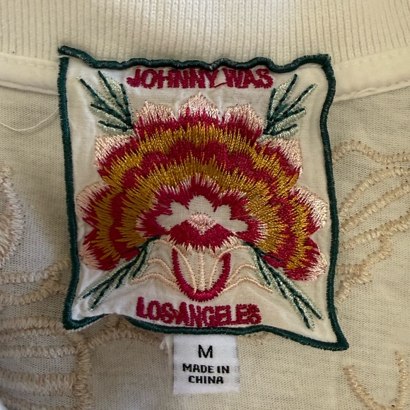 Johnny Was Lorne Embroidered Polo Shirt, J13521-5 Size M - Picture 3 of 16